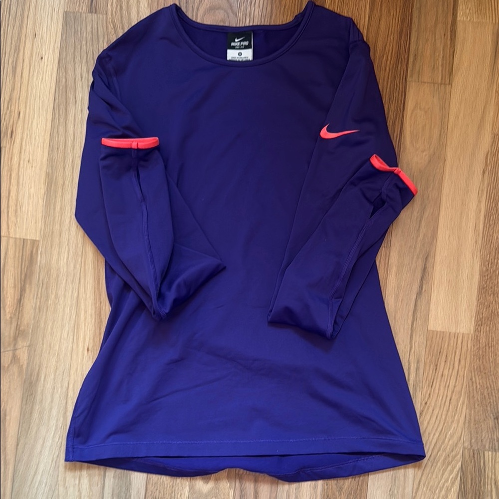 Nike Pro Women's Dry-Fit Purple Long Sleeve Top